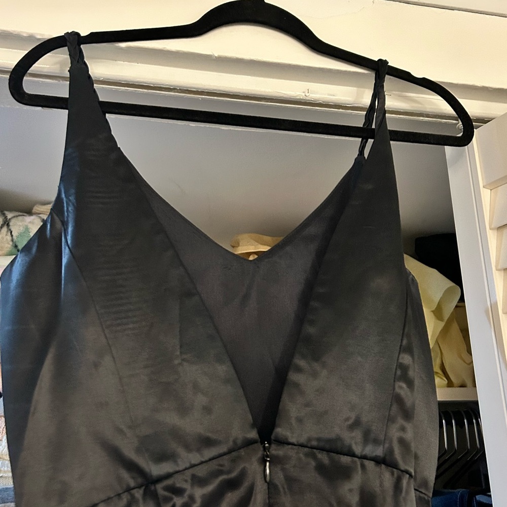 Satin black dress